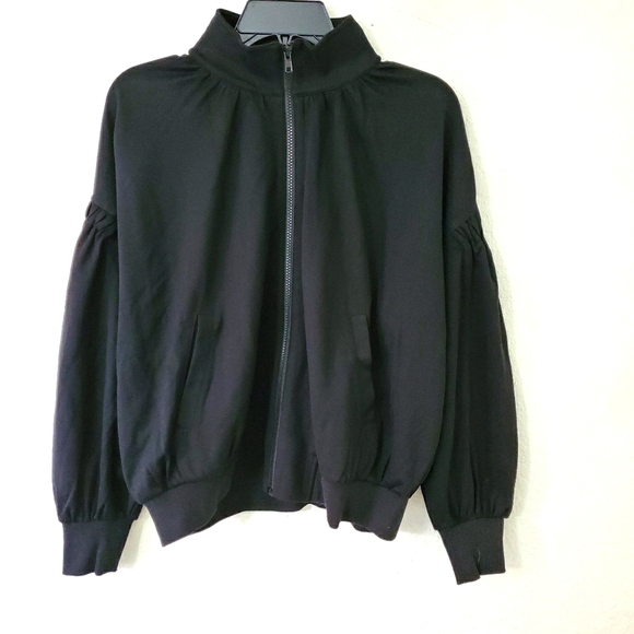 CAbi Jackets & Blazers - CAbi Chance Zip Up Bomber Jacket Black Small